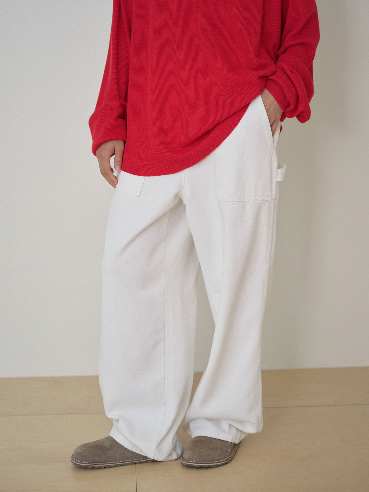 MARAN Cotton Twill Fatigue Pants - Ivory 商品画像17/21