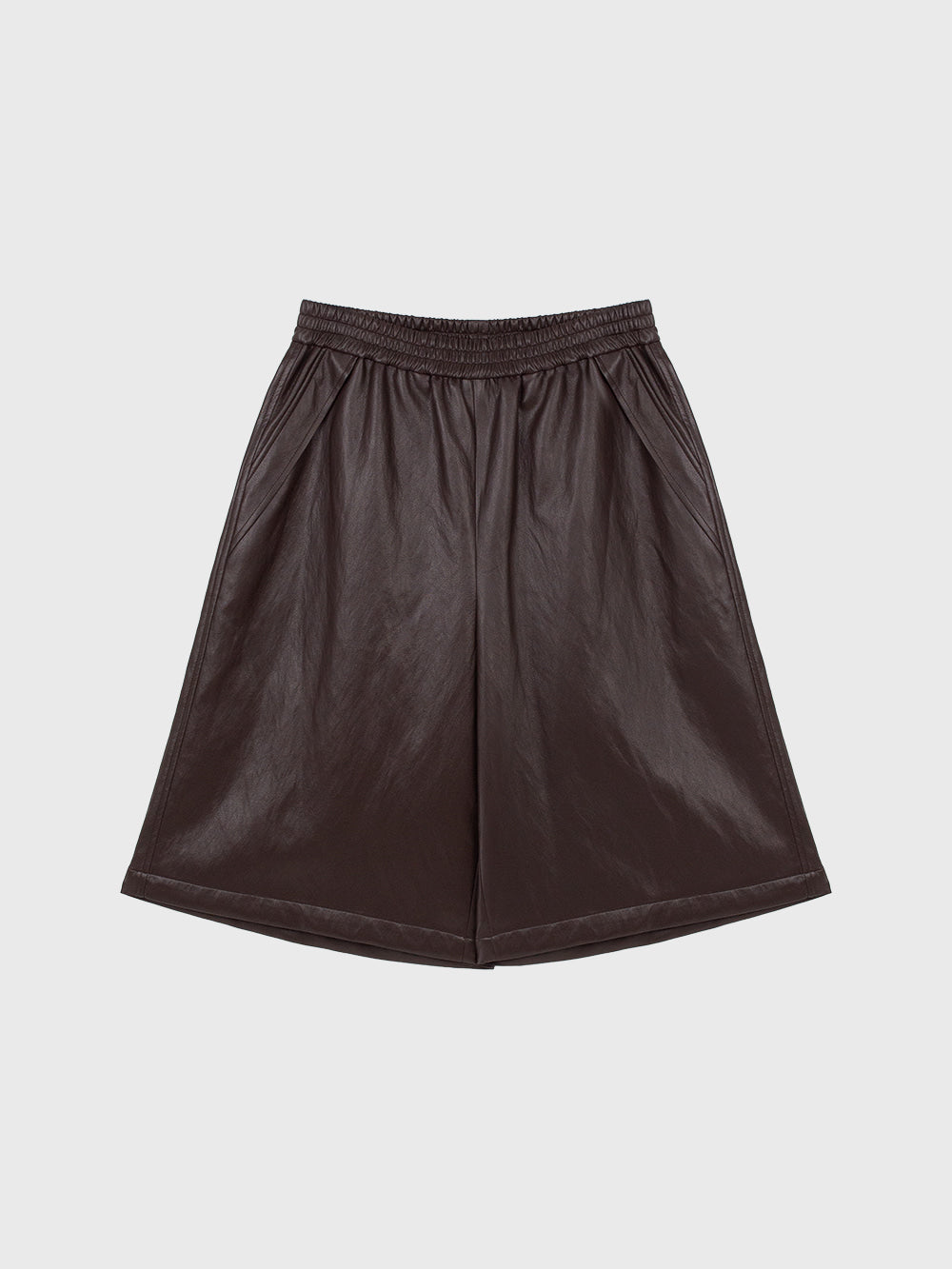 Leather Bermuda Pants