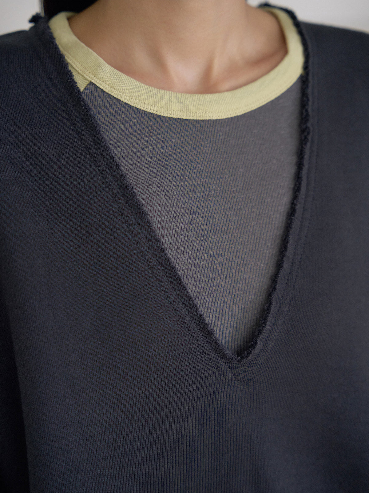 Raw Edge Sweatshirt - Charcoal 9