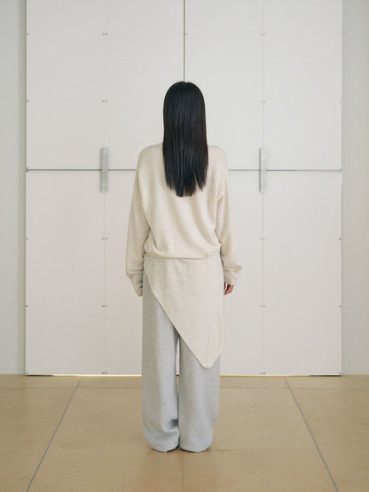 MARAN Cashmere Blend V-neck Pullover - Oatmeal 商品画像20/21