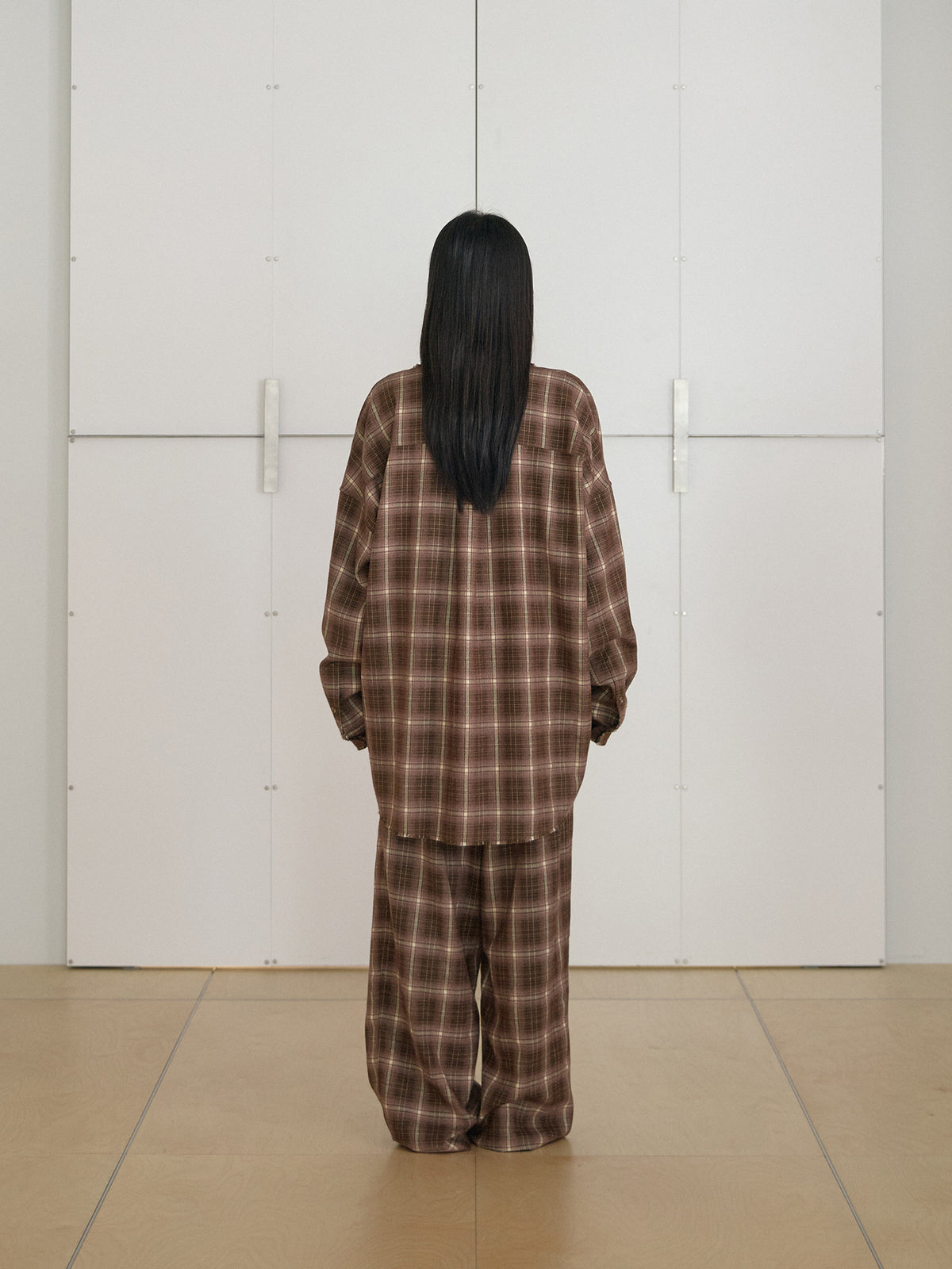 MARAN Fringe Check Shirt - Brown 商品画像20/21