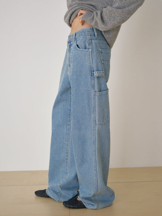 Indigo Denim Work Pants - Indigo 5