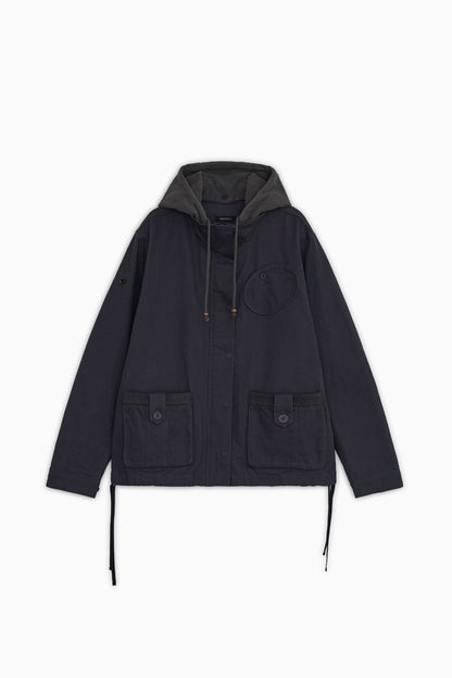 ROUND POCKET FISHTAIL JACKET, NAVY