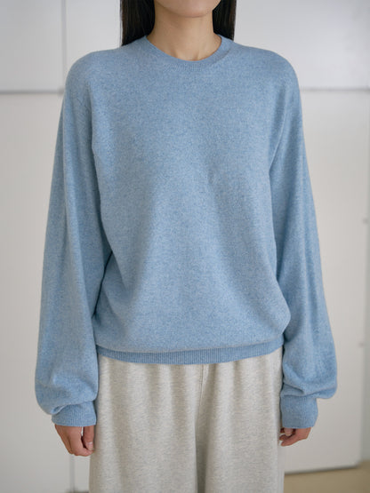 MARAN Cashmere Round Pullover - Blue 商品画像14/21