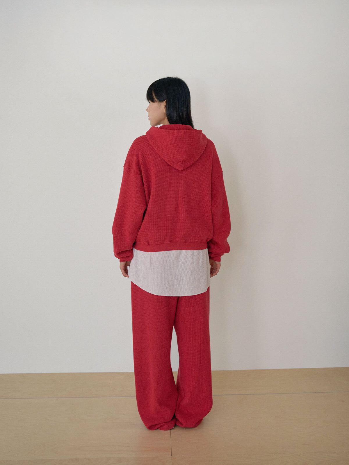 MARAN Current Waffle Hoodie Zip-up - Red 商品画像15/21