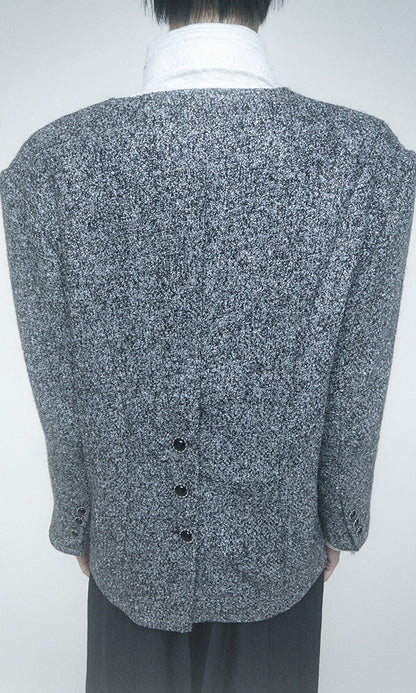 Reculer Lapelless tweed jacket(チャコール) 商品画像4/7
