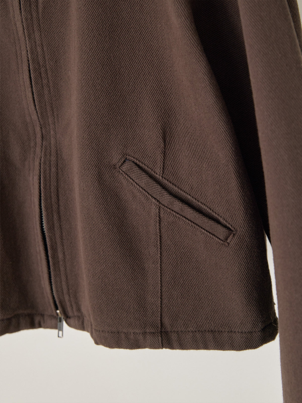 MARAN Cotton Twill Crop Jacket - Brown 商品画像18/19