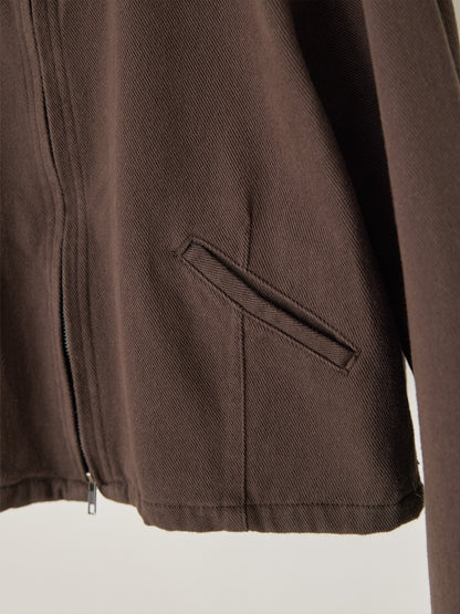 MARAN Cotton Twill Crop Jacket - Brown 商品画像18/19