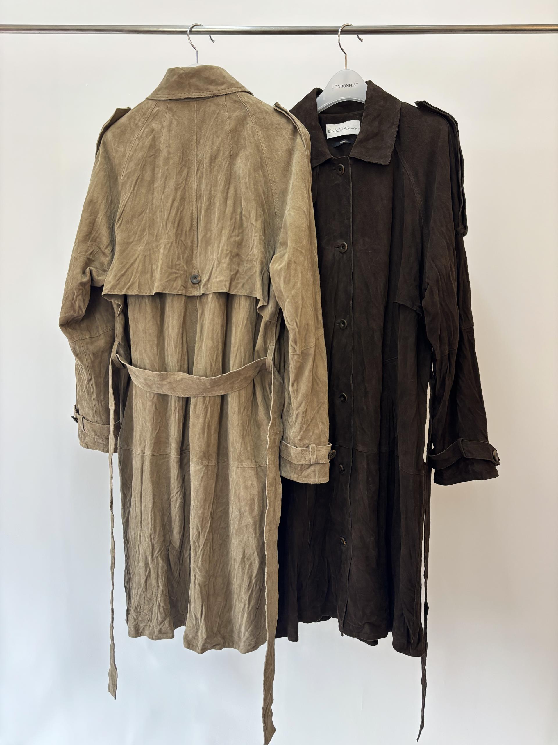 Suede Inkle Trench Coat