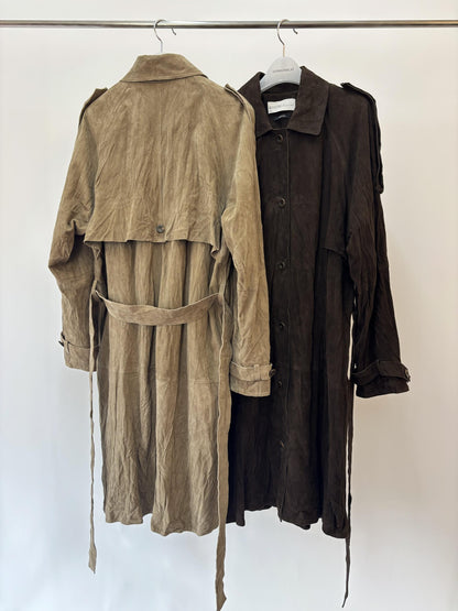 Suede Inkle Trench Coat