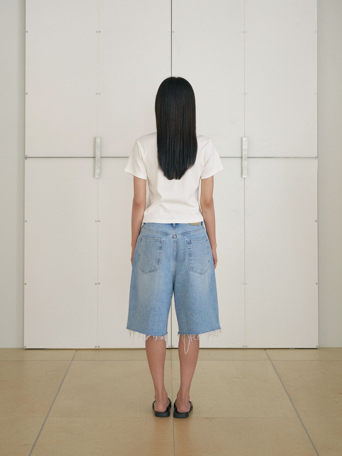Cone Mills Cutoff Denim Shorts - Indigo