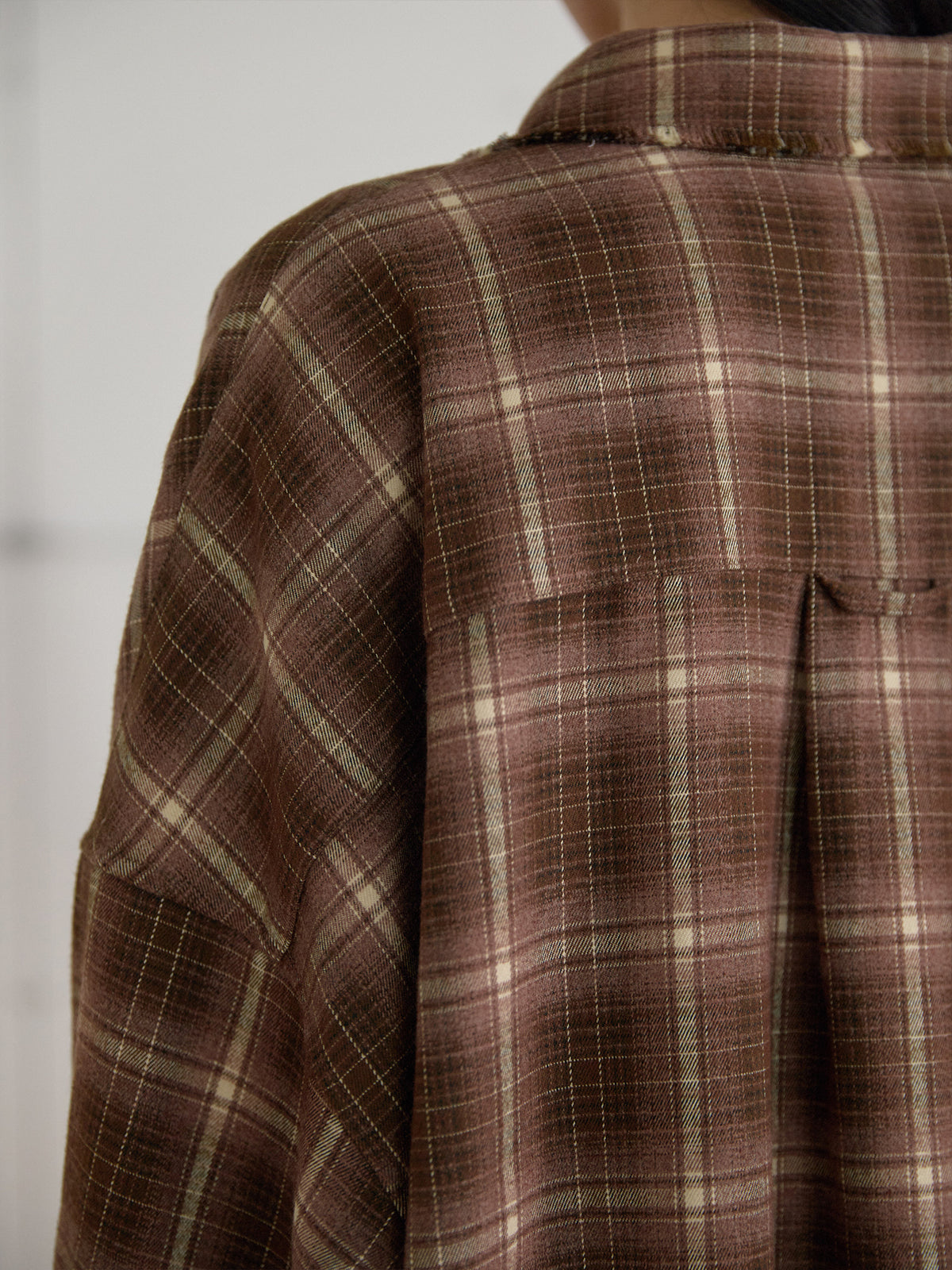 MARAN Fringe Check Shirt - Brown 商品画像17/21