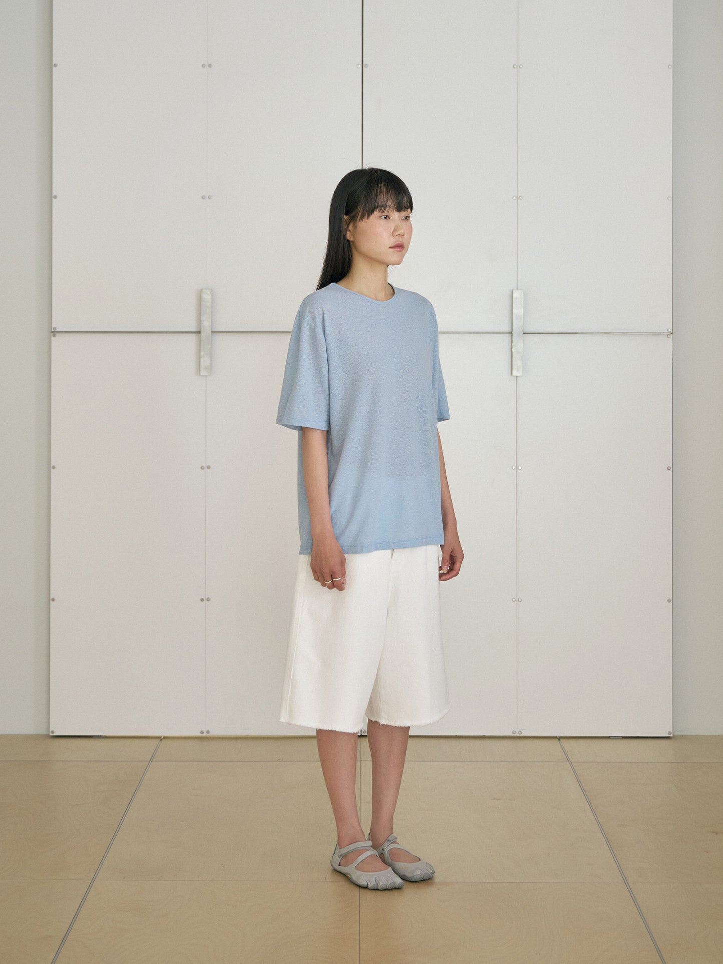 Linen Loose Short Sleeve - Blue