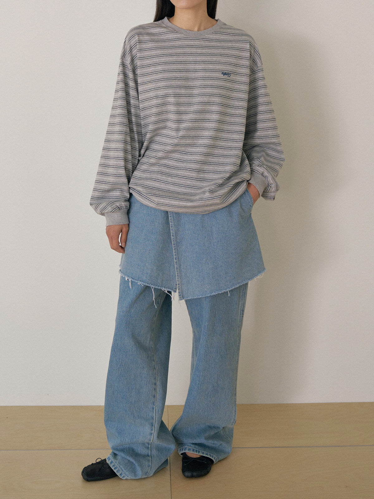 Indigo Denim Wrap Skirt - Indigo 6