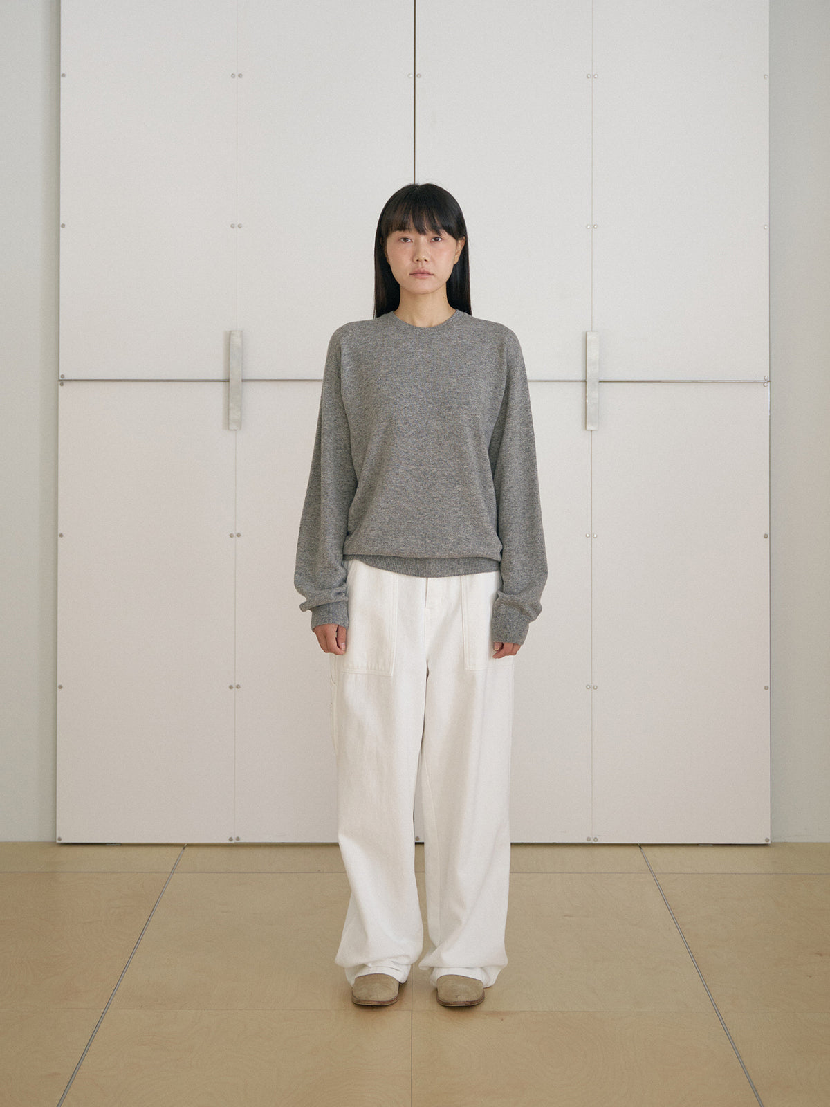 Cashmere Round Pullover - Gray 12