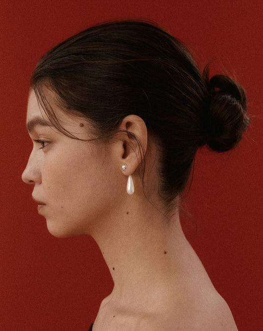 【BORNETE SEASON 24-008】 Vintage calm pearl earring