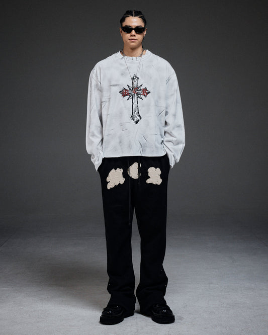 Scarred cross LS(white)
