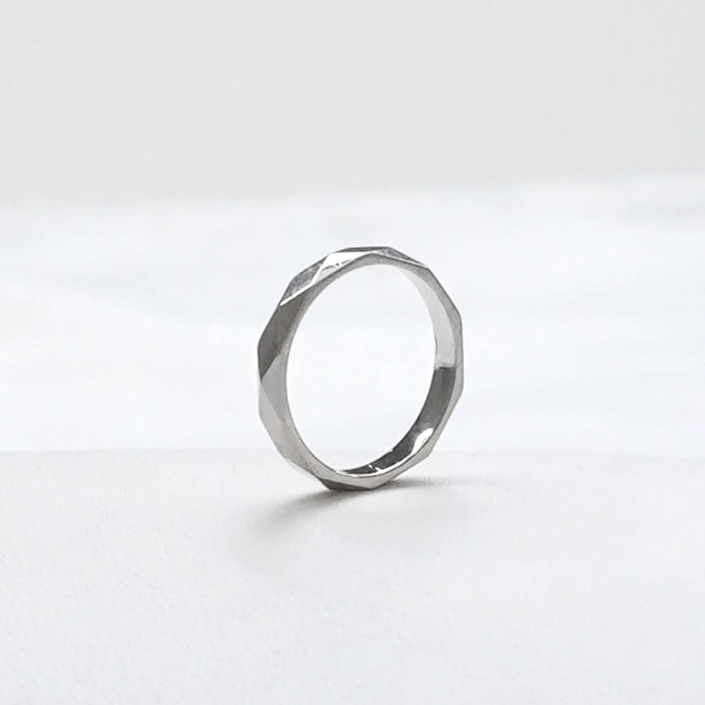 [SUMMER TAG SOL] CHESS PATTERN SILVER RING