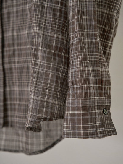 Check Wire Shirt - Brown 9