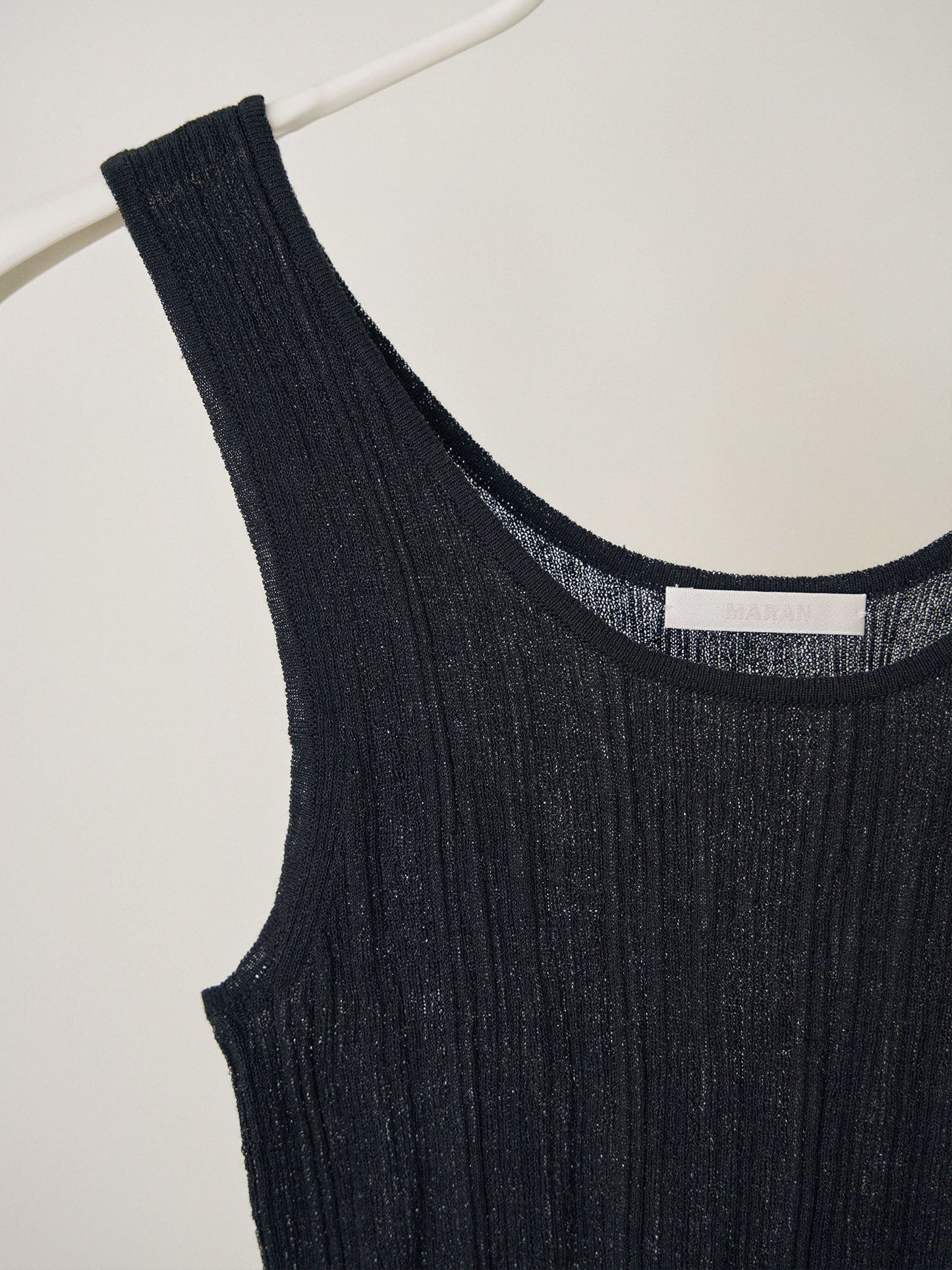 Multi Rib Sleeveless - Black