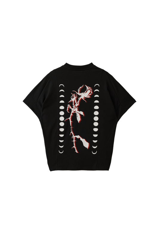 【ACCEPTANCE】Eclipse Curve T-Shirt - Cream, Black