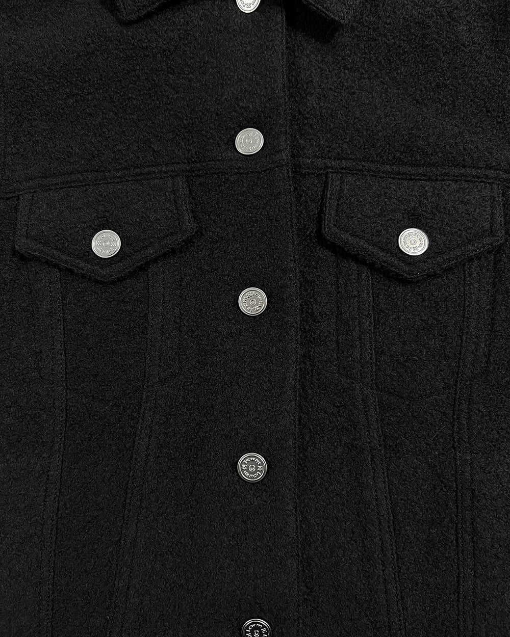 ROUNDED TRUCKER JACKET Black