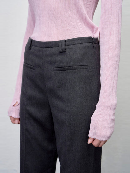【ARIK. アリク AW】Rigil panel straight pants Dark Grey