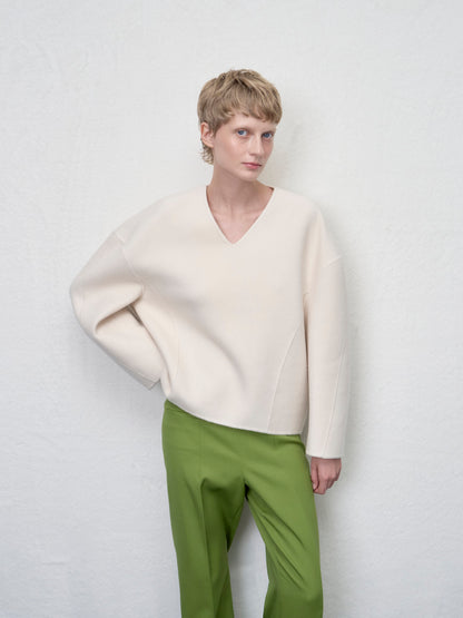 [ARIK. Arik AW] Sarin wool pullover jumper Cream