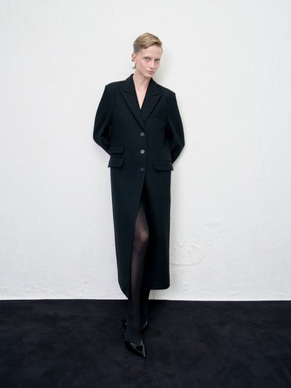 [ARIK. Arik AW] [REORDER] Libra tailored single breasted wool coat Black
