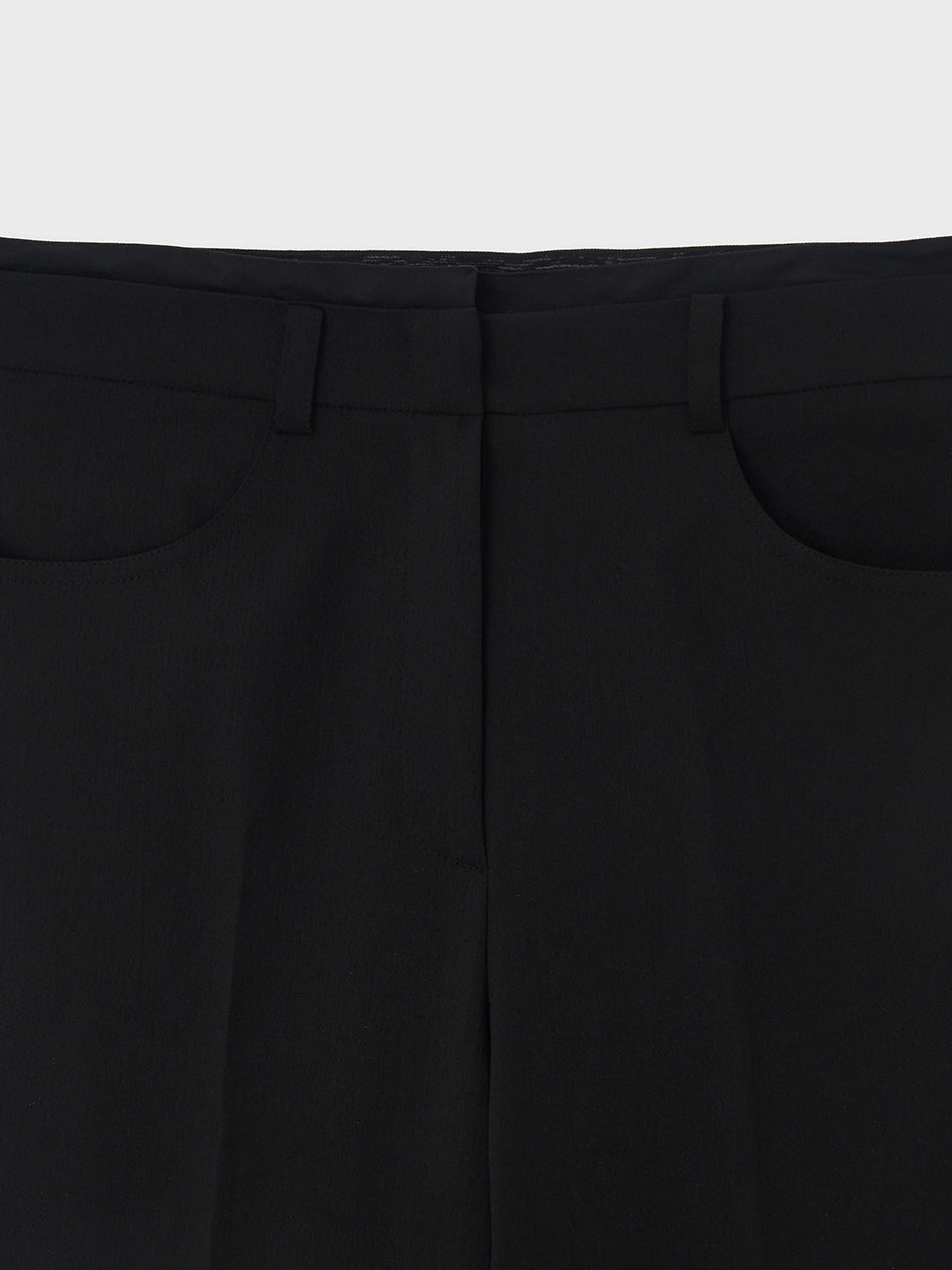 ARIK. [24SS] MIRACH layered straight pants Black