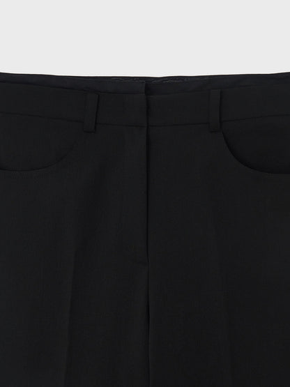 ARIK. [24SS] MIRACH layered straight pants Black