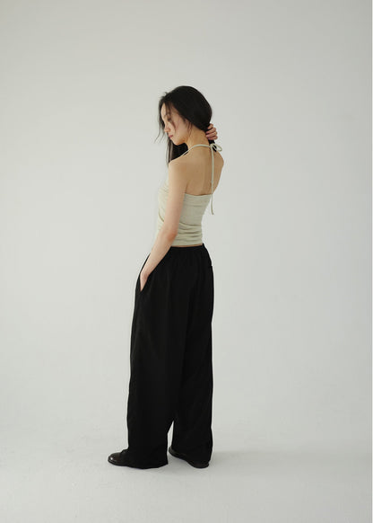 LACE TOP SET -KHAKI