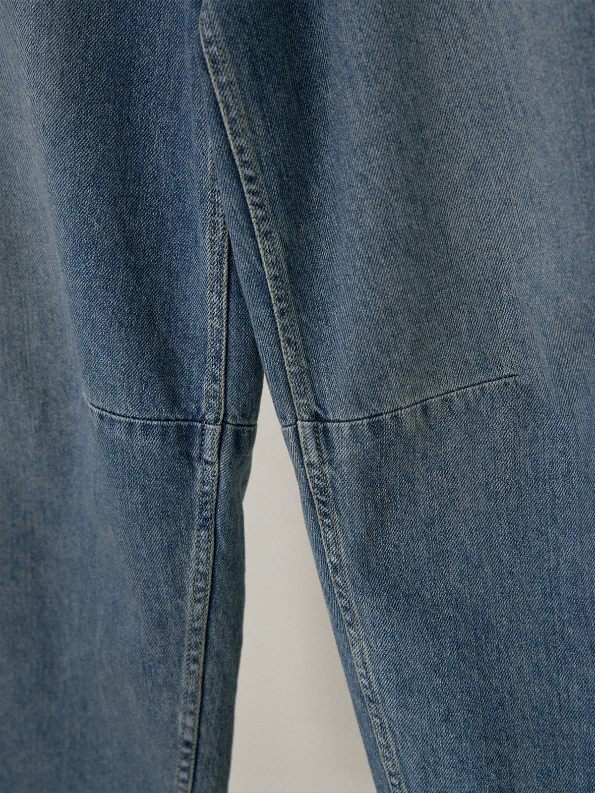 Curved Denim Pants - Indigo 8