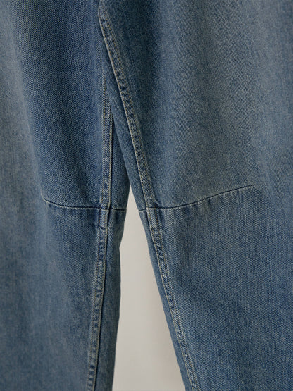 Curved Denim Pants - Indigo 8