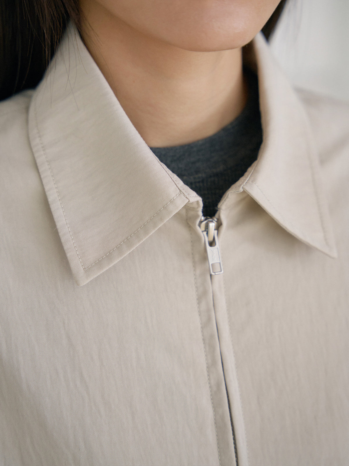 MARAN Washed Gabardine Blouson - Beige 商品画像19/21
