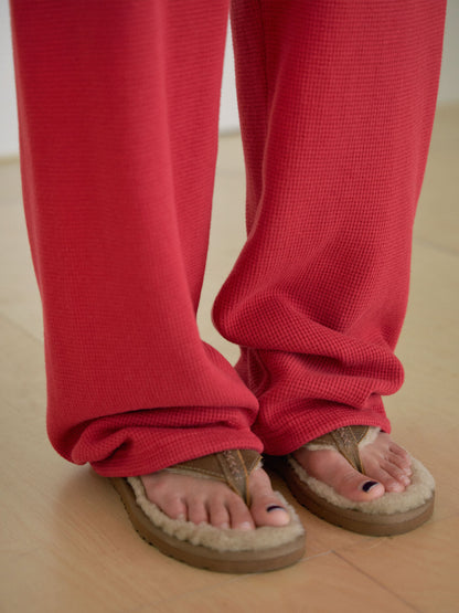MARAN Current Waffle Sweatpants - Red 商品画像20/21