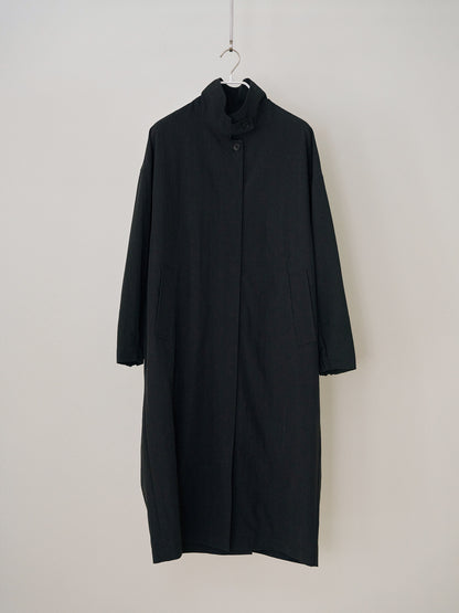 High Neck Trench Coat - Black 12