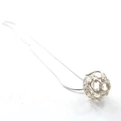 [SUMMER TAG SOL] A Cat Tracing with Yarn Art Clay Silver Necklace