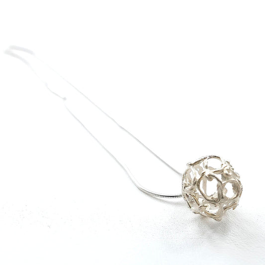 [SUMMER TAG SOL] A Cat Tracing with Yarn Art Clay Silver Necklace