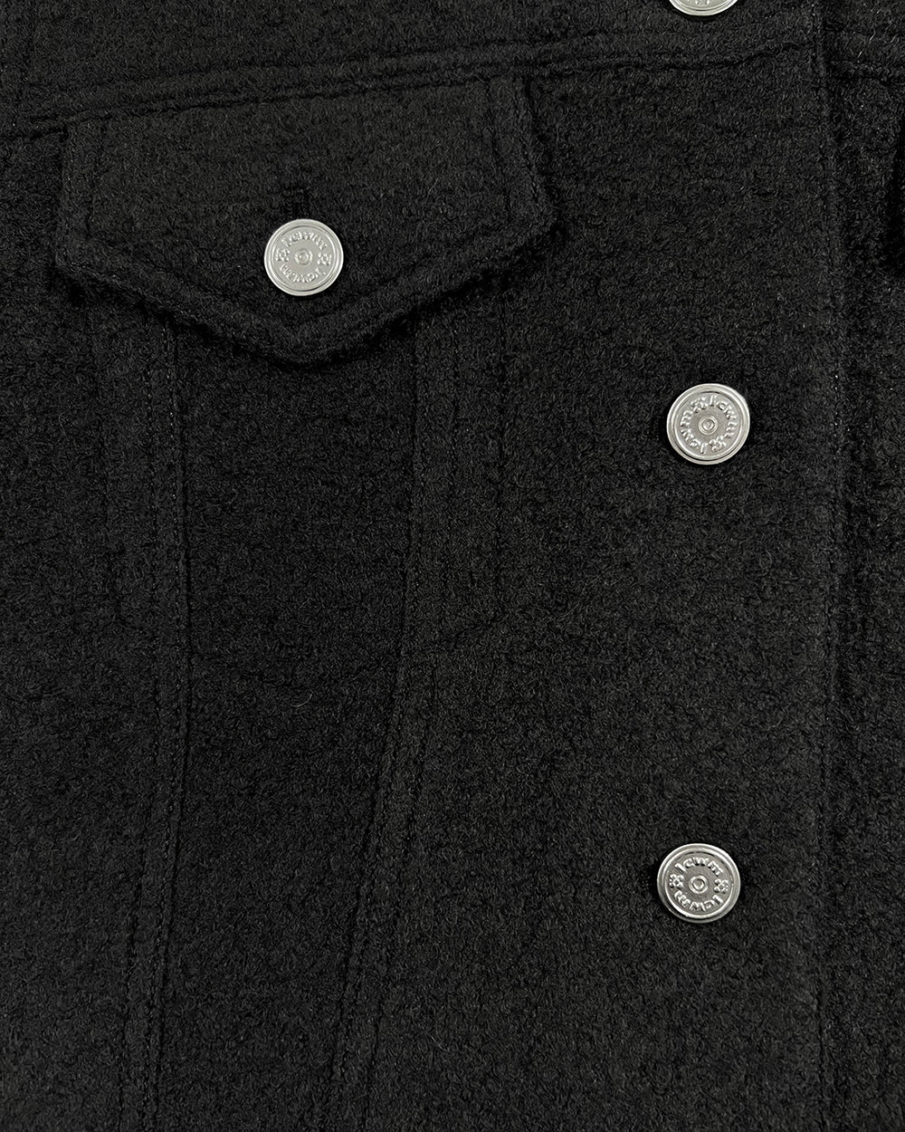 ROUNDED TRUCKER JACKET Black