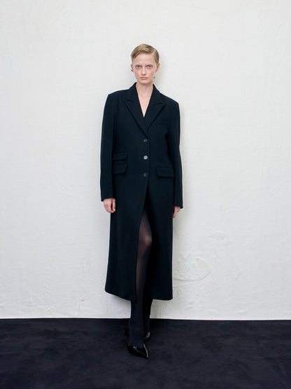 [ARIK. Arik AW] [REORDER] Libra tailored single breasted wool coat Black