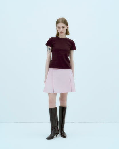 [ARIK.] [25SS] ALKES Panel flare skirt Orchid Pink