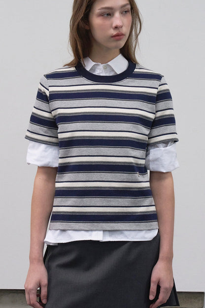 【HER&SHE 2025AW】Neo Stripe T-shirt