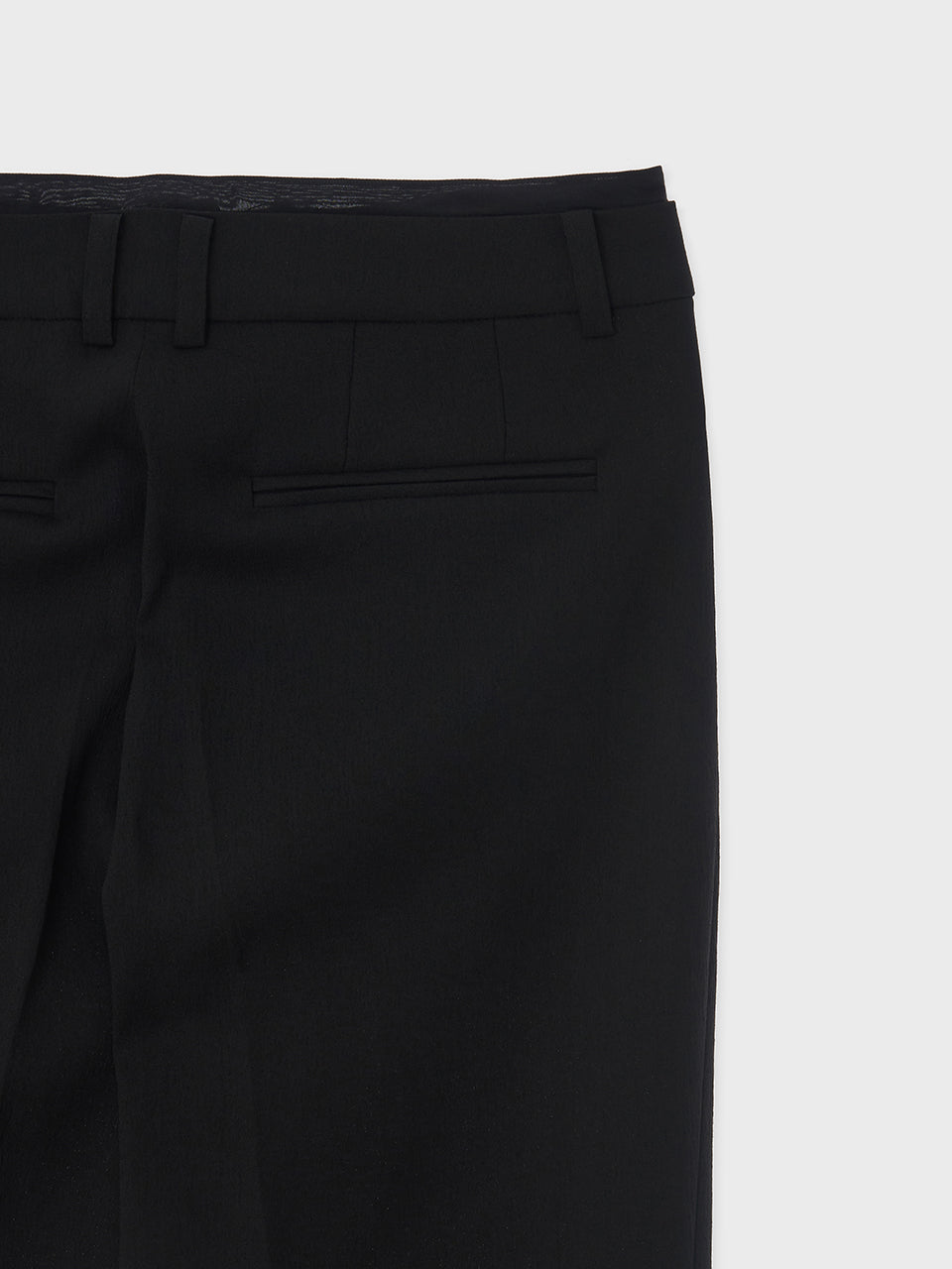 ARIK. [24SS] MIRACH layered straight pants Black