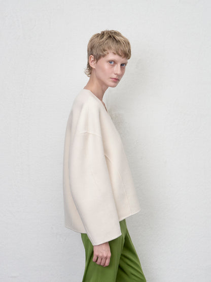 [ARIK. Arik AW] Sarin wool pullover jumper Cream
