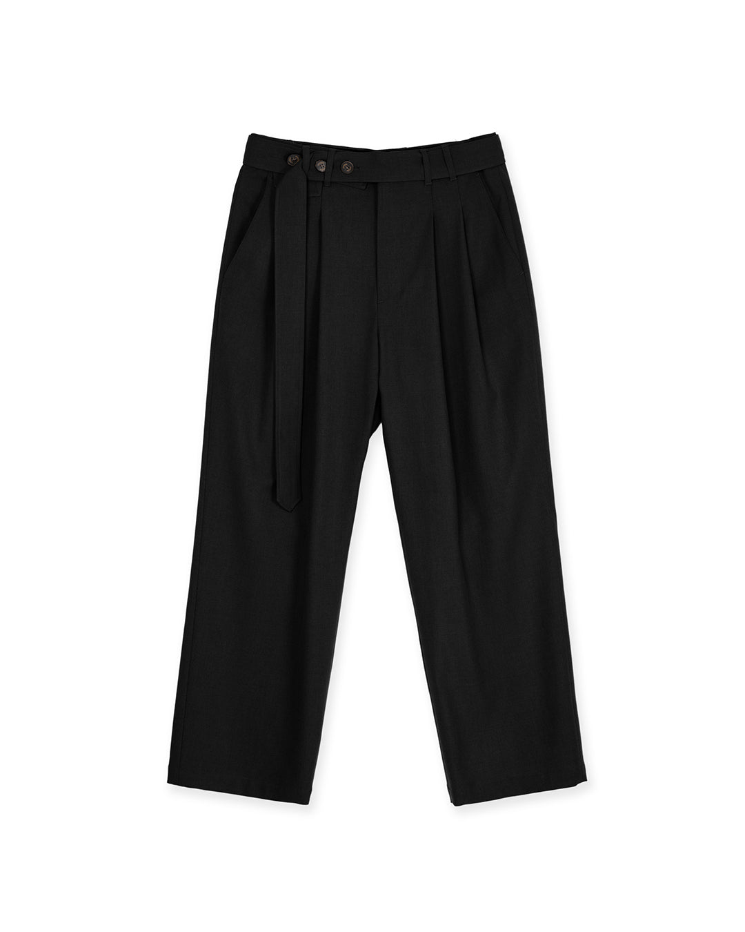 MINI POCKET BELTED TROUSER -BLACK 