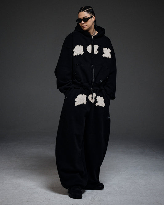 M.C.R. code stud zip-up HD BK