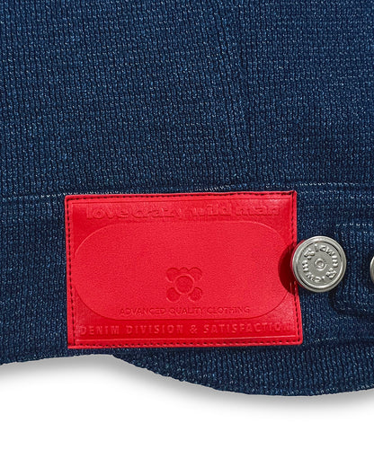 ROUNDED TRUCKER JACKET Blue