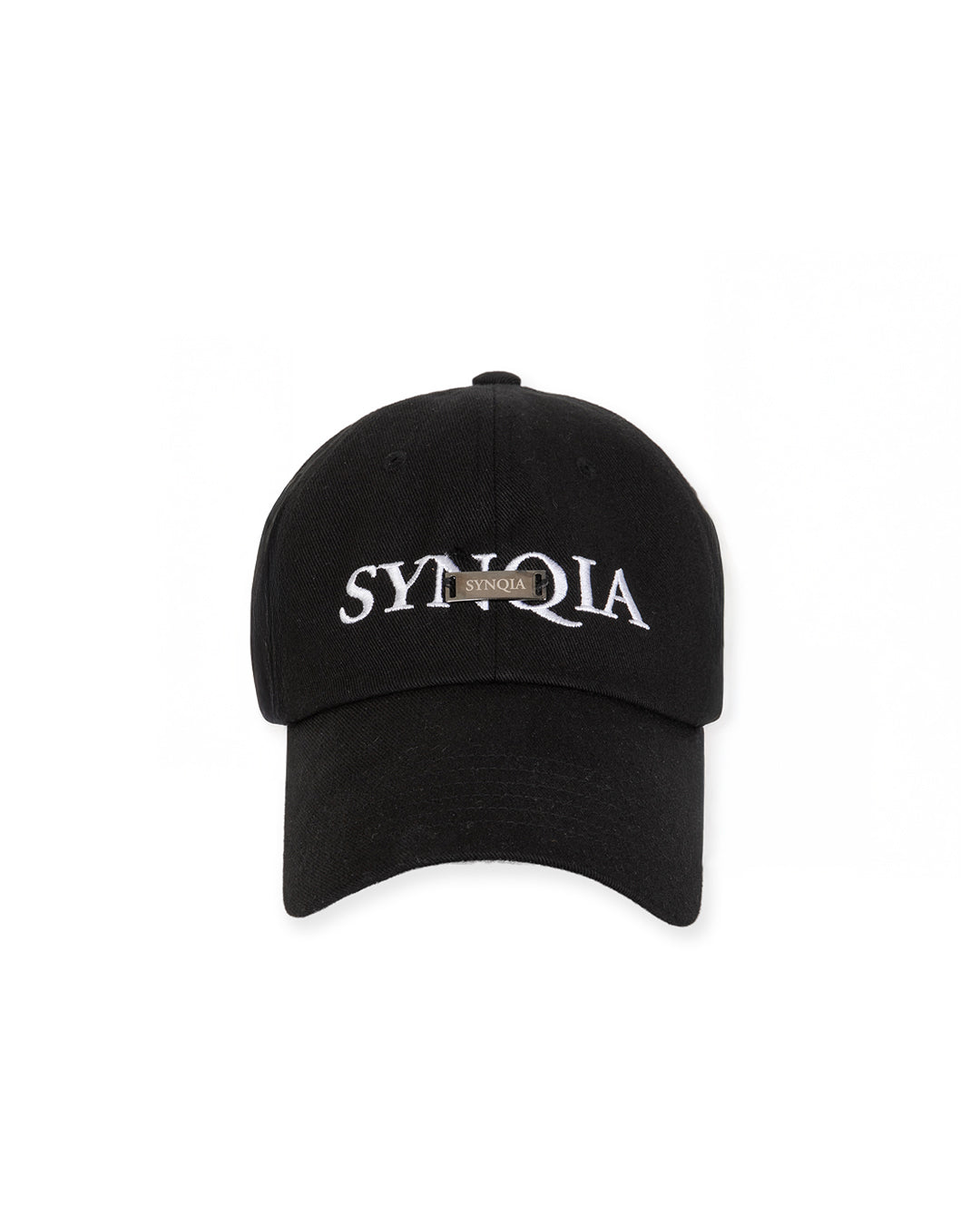 METAL PLATE BASEBALL CAP -BLACK