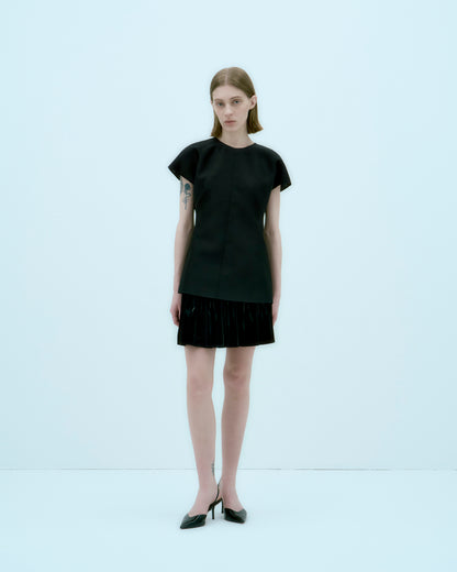 [ARIK.] [25SS] AIN silk blouse top Black